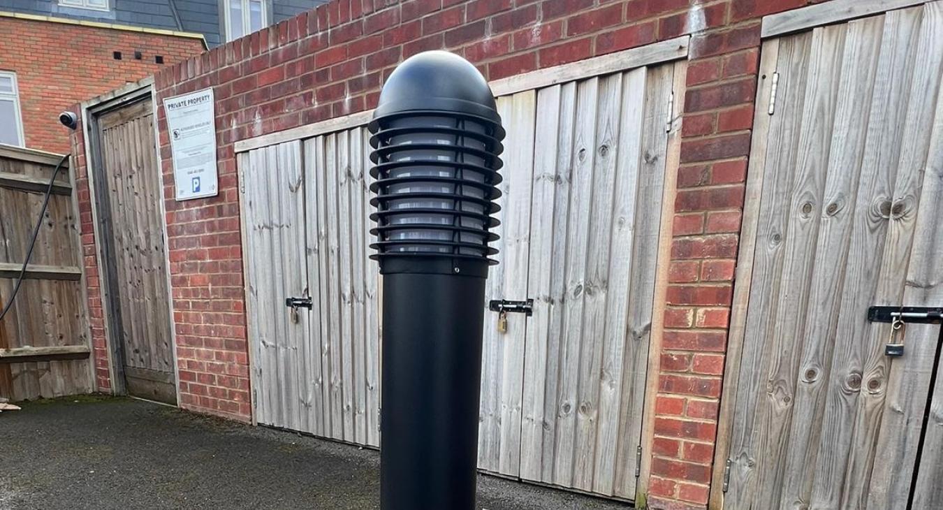 Car Park Bollard Lights in Weybridge installed by Precision Electrical Services