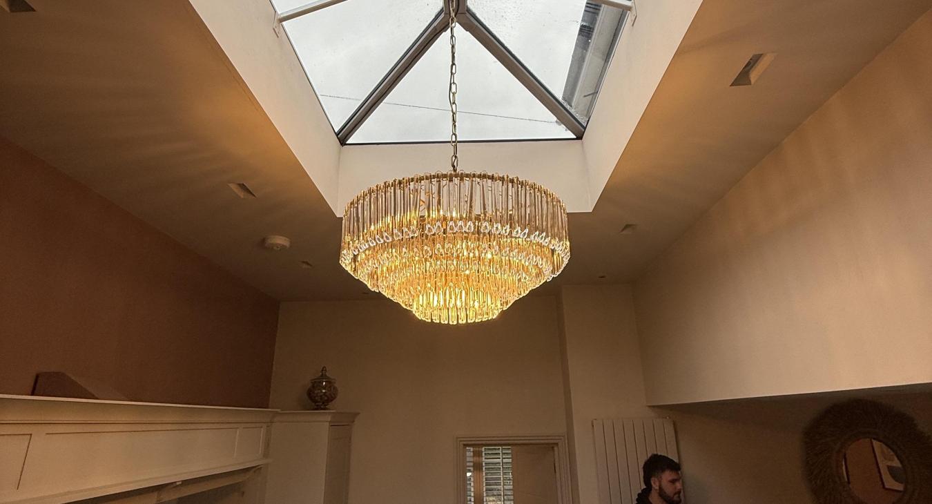 Chandelier Installation – Thames Ditton