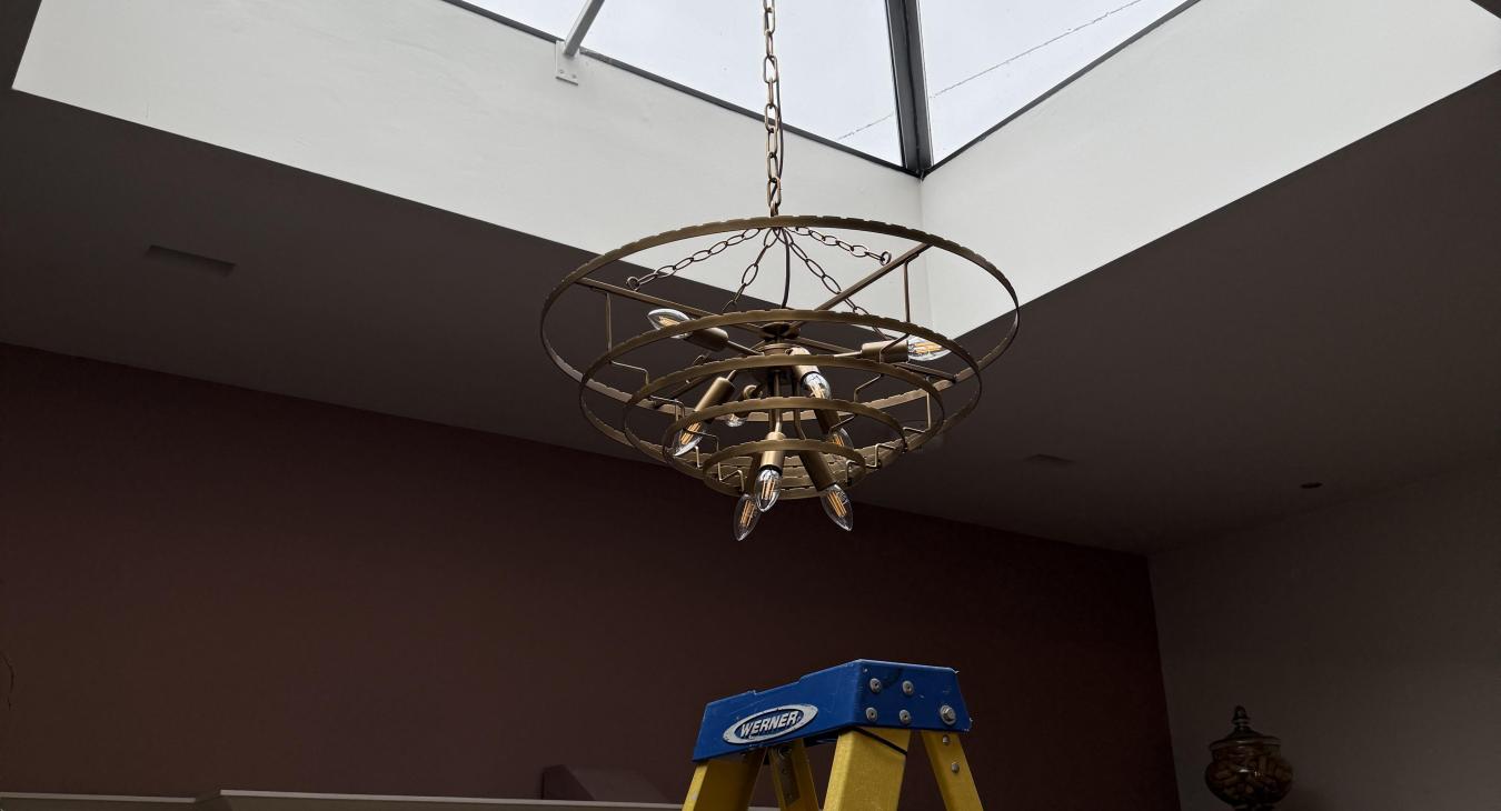 Chandelier Installation – Thames Ditton